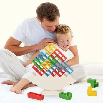 Милый мультфильм строительные блоки игра игрушки штабелирование блоки игрушка баланс головоломка доска кирпичная сборка дети дети раннее образование игрушки