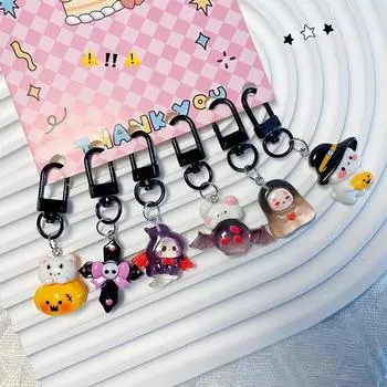 Милый мультфильм тыква призрак Хэллоуин брелок рюкзак наушники чехол подвеска украшения аксессуары пара друзья подарки