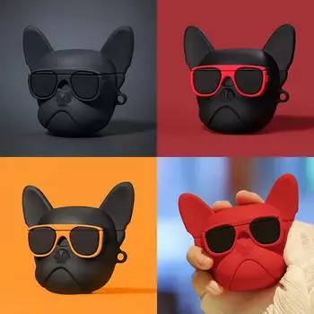 Милый мультяшный 3D бульдог собака чехол для наушников Airpods 3 2 1 Pro2 3-го поколения силиконовый мягкий чехол для Air Pods Pro 2 с крючком For Airpods 3 2021