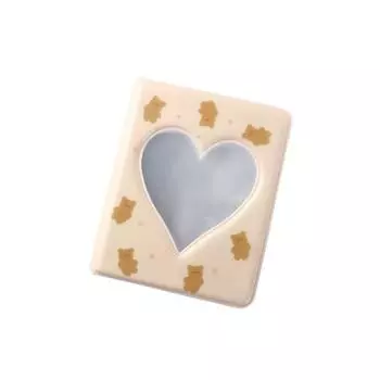 Милый мультяшный альбом для фотографий с медведем, альбом для фотографий с сердечками любви в стиле инс, полый чехол для хранения фотографий, защищающий D