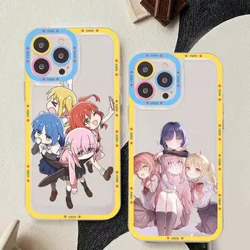 Милый мультяшный аниме BOCCHI THE ROCK чехол для телефона для iPhone 14 13 12 11 Pro Max XS X XR SE 2020 6 7 8 Plus Mini защитный чехол iphone 12 pro