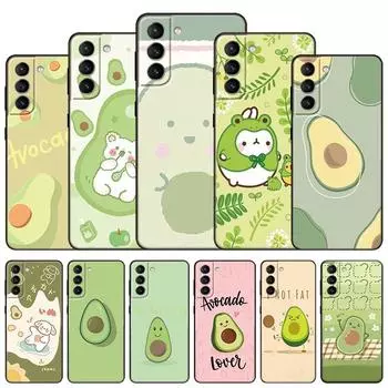 Милый мультяшный авокадо эстетический чехол для телефона Samsung Galaxy S22 Pro S21 S20 FE Ultra S10 Lite S10 S10E S9 S8 Plus черный чехол Samsung S10 Plus