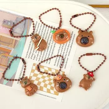 Милый мультяшный брелок Capybara для наушников, автомобильные брелки для женщин и мужчин, подвеска для рюкзака, украшения, аксессуары, маленькие подарки