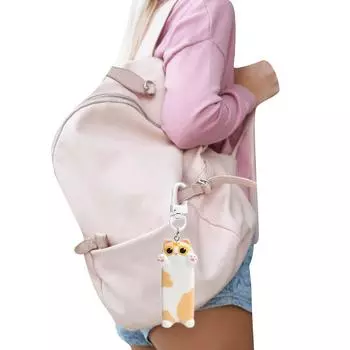 Милый мультяшный брелок для ключей с котом, милые животные, котята, брелок для женщин, подвесной брелок для автомобиля, сумочка, аксессуары C