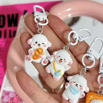 Милый мультяшный брелок для ключей с собакой для женщин и девочек, милый универсальный брелок с подвеской, креативный рюкзак, украшения, аксессуары, подарки