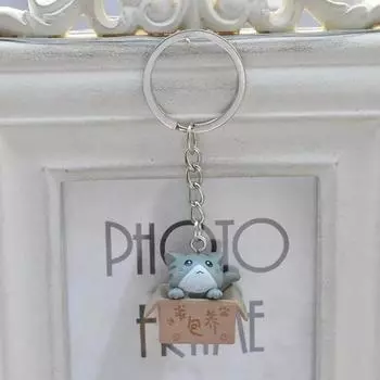 Милый мультяшный брелок для ключей с котом, сумка для влюбленных, автомобильный брелок, милая подвеска, брелок на День святого Валентина, ювелирные изделия белый