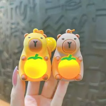 Милый мультяшный брелок капибара креативный ночник брелок игрушка куклы пара рюкзак кулон украшение подарки на день рождения