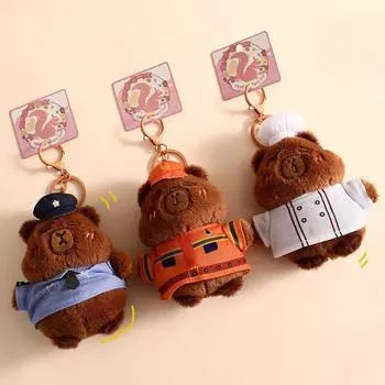 Милый мультяшный брелок-подвеска в виде капибары, плюшевая игрушка, креативный изысканный рюкзак, украшения, аксессуары, подарки
