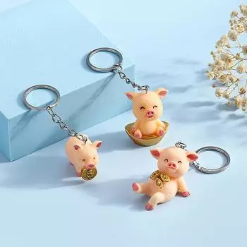 Милый мультяшный брелок-подвеска в виде свиньи для женщин, девочек, сумок, подвесных украшений, креативных украшений для рюкзака, подарков as the picture