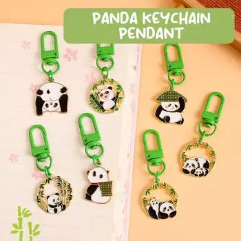 Милый мультяшный брелок-подвеска в виде панды в китайском стиле, изысканный брелок для рюкзака, украшения, аксессуары, подарки
