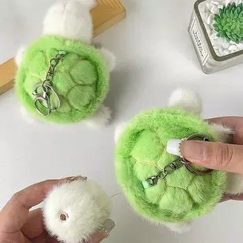 Милый мультяшный брелок с изображением черепахи, плюшевый брелок, подвеска для девочки, женщины, сумка, животное, кукла, плюшевая игрушка, брелок, ювелирное изделие, небольшой подарок