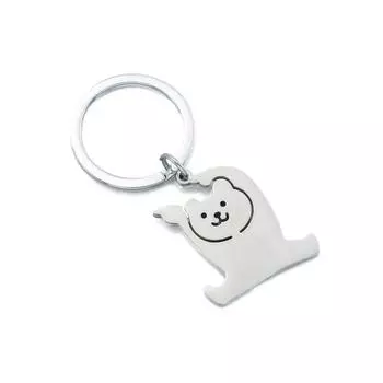 Милый мультяшный брелок с медведем Biu Biu, креативный брелок из нержавеющей стали в виде животного, медведя, сумки, кулона, украшения, брелок, аксессуары, подарок