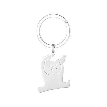 Милый мультяшный брелок с медведем Biu Biu, креативный брелок из нержавеющей стали в виде животного, медведя, сумки, кулона, украшения, брелок, аксессуары, подарок