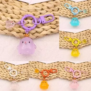 Милый мультяшный брелок с подвеской в виде курицы в виде короны для женщин и мужчин, трендовый брелок, креативный рюкзак, украшения, аксессуары, подарки