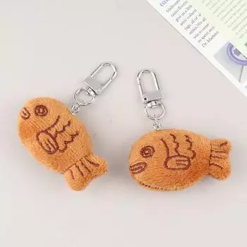 Милый мультяшный брелок Тайяки Kawaii, плюшевый держатель для ключей в форме рыбы, сумка, подвеска, рюкзак, украшение для девочек и мальчиков, подарки