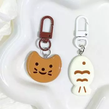 Милый мультяшный брелок в виде маленькой кошки, милый креативный брелок в виде рыбы, сумка, кулон, рюкзак, подвесное украшение, подарки для пары