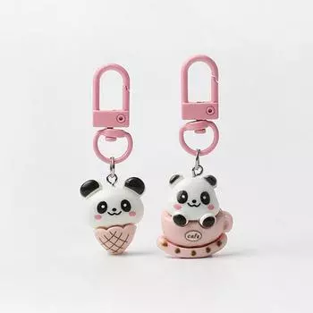 Милый мультяшный брелок в виде панды, милая кукла-подвеска, милый брелок в виде животного, украшение для рюкзака, аксессуары, подарки для пары