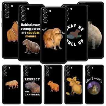 Милый мультяшный чехол для телефона Capybara для Samsung Galaxy S23 Ultra S22 S21 S20 FE 5G S10 S10E S9 S8 Plus Note 20 мягкий чехол-бампер Samsung S10
