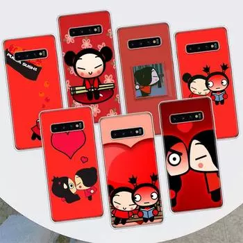 Милый мультяшный чехол для телефона Pucca Garu для Samsung Galaxy M21 M12 M31S M32 M51 M52 Note 20 Ulte 10 Plus 9 8 J4 J6 + J8 M11 F52 F62 Samsung M11