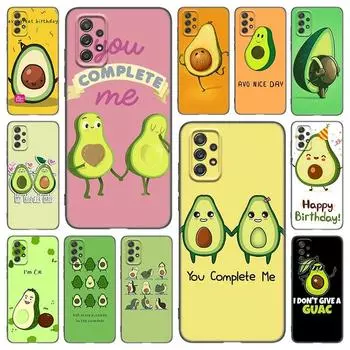 Милый мультяшный чехол для телефона с авокадо для Samsung Galaxy A21 A30 A50 A52 S A13 A22 A32 A33 A53 A73 5G A11 A12 A31 A51 A70 A71 A72 Samsung A11