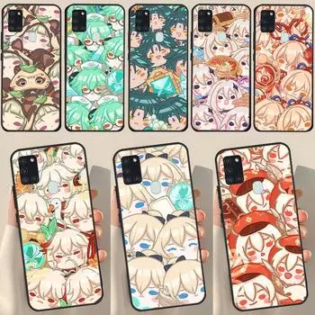 Милый мультяшный чехол Genshin Impact для Samsung Galaxy A34 A54 A14 A53 A13 A51 A71 A50 A12 A22 A32 A52 A72 Чехол для телефона Samsung A50