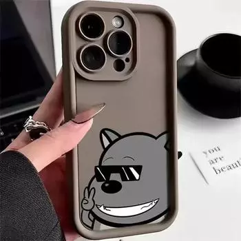 Милый мультяшный чехол от падения для iPhone 13/14/15/16 Pro, защитный чехол Apple iPhone 13 Pro Max