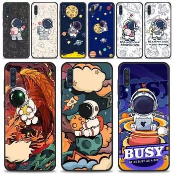 Милый мультяшный чехол Star Planet Astronaut для Samsung Galaxy A50 A70 A10 A20e A30 A40 A20s A10s A10e A80 A90 A60 A30s Phone Shell Samsung A10