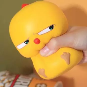 Милый мультяшный цыпленок сжимает мягкую игрушку Mochi, медленно восстанавливающуюся игрушку для снятия стресса для детей и взрослых, подарки as the picture