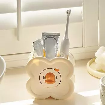 Милый мультяшный держатель для карандашей с четырьмя листами клевера, настольный органайзер, многофункциональный кавайный чехол для ручки, контейнер, канцелярский органайзер