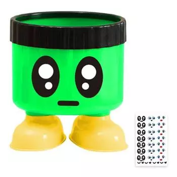 Милый мультяшный держатель для ручек с ножками, большой вместимости, круглый настольный органайзер для школьных и офисных принадлежностей, декоративная коробка для хранения на столе