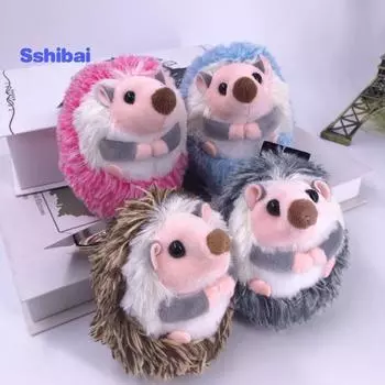 Милый мультяшный ежик - мягкая плюшевая кукла - подвесной кулон в виде рюкзака - детский подарок розовый