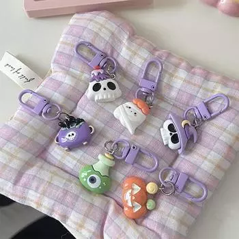 Милый мультяшный Хэллоуин тыква призрак брелок кулон для женщин детей кавайный автомобильный брелок рюкзак украшения аксессуары подарки
