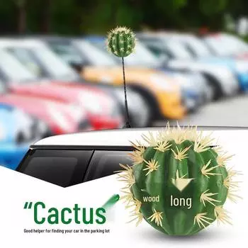 Милый мультяшный кактус, украшение-антенна для украшения крыши автомобиля