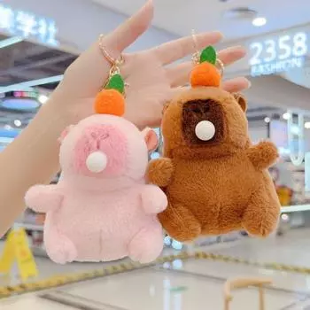Милый мультяшный капибара плюшевый брелок креативная игрушка кукла автомобиль брелок рюкзак украшения подарки