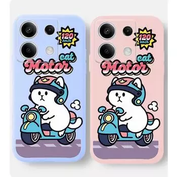 Милый мультяшный кот Мягкий силиконовый чехол для телефона Xiaomi Redmi Note 13 Pro 14C 13C 12C 11 10 9 8 7 Poco C65 X3 Pro Camera Защитный противоударный полный чехол Xiaomi Poco X3 чёрный