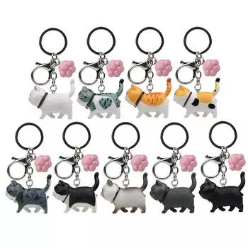 Милый мультяшный котенок брелок креативный попросите обнять кота брелок рюкзак кулон сумка подвесное украшение пара подарки A3