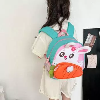 Милый мультяшный кролик динозавр школьные сумки для детей детский сад рюкзак малыш легкий большой емкости детская сумка через плечо розовый