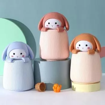 Милый мультяшный кролик настольный увлажнитель воздуха с двумя передачами для автомобиля, спальни, офиса, портативный зарядный спрей, инструмент для увлажнения красный