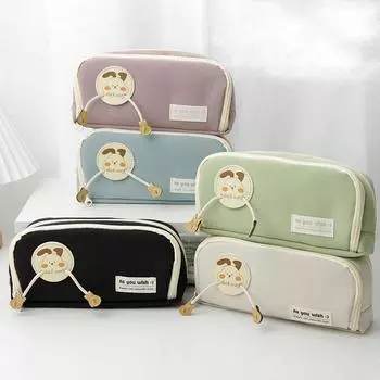 Милый мультяшный кролик пенал для ручек, сумка для хранения большой емкости для канцелярских принадлежностей