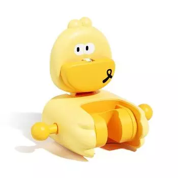 Милый мультяшный кронштейн для душевой лейки на присоске, фиксирующий артефакт, для дома, ванной комнаты, без сверления, детский кронштейн для душевой лейки, съемный и регулируемый 1PCS жёлтый