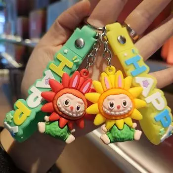 Милый мультяшный кукольный брелок аниме Labubu автомобильный брелок сумка подвески для мужчин женщин изысканный рюкзак украшения аксессуары подарки