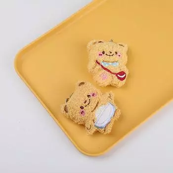Милый мультяшный маленький медведь плюшевый брелок для сумки подвеска плюшевая кукла медведь мягкие брелоки пара плюшевая кукла брелок