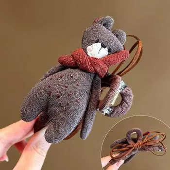 Милый мультяшный медведь бант коготь для волос для женщин милое украшение для волос длинная густая заколка для волос заколка для волос аксессуары для волос