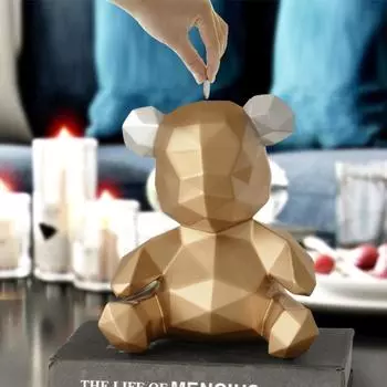 Милый мультяшный медведь копилка копилка для детей и взрослых скандинавский домашний декор кавайный сберегательный ящик для монет сейф красный