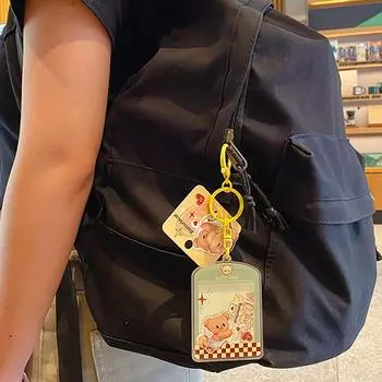 Милый мультяшный медведь-масло брелок креативная игрушка для снятия стресса брелок подвеска изысканный рюкзак украшения аксессуары подарки