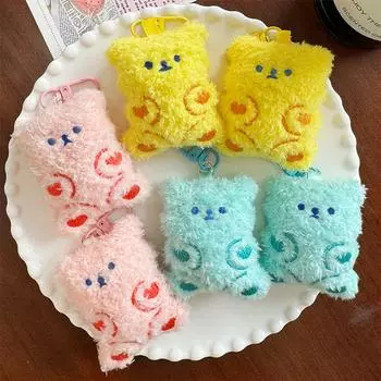 Милый мультяшный медведь плюшевый брелок мягкая кукла брелок прекрасный рюкзак подвеска сумка подвесное украшение для пары подарки