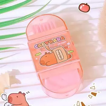 Милый мультяшный многофункциональный капибара ластик точилка для карандашей кисть детские подарки кавайные канцелярские принадлежности для школьников onesize