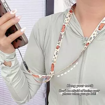 Милый мультяшный многофункциональный маленький медведь Капибала расширенный анти-потерянный мобильный телефон веревка для подвешивания чехол для телефона висит на шее длинная веревка