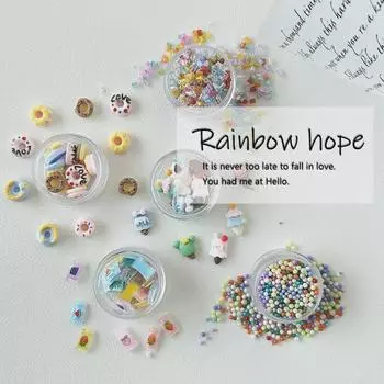 Милый мультяшный набор смоляных пластырей для дизайна ногтей с мороженым и пончиком