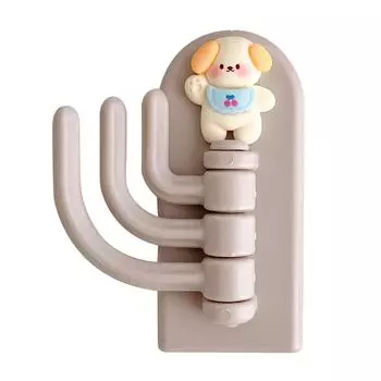 Милый мультяшный настенный крючок инновационный милый детский настенный крючок с изображением животных для общежитий кофейный щенок